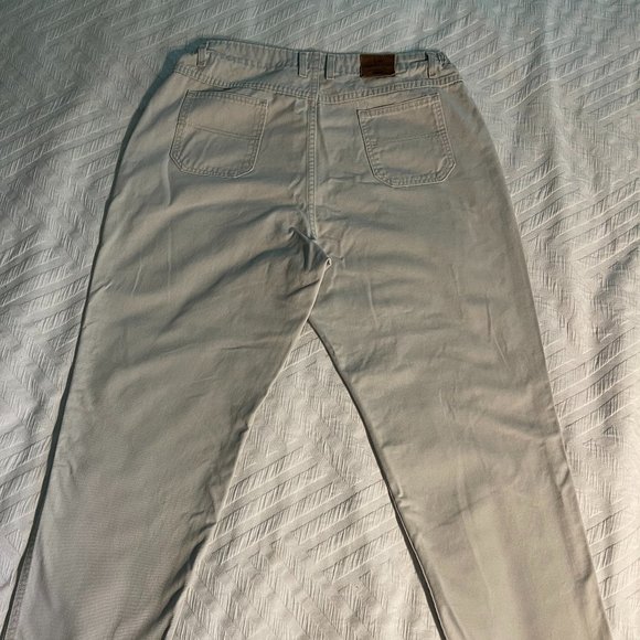 18 M Lee Original jeans in stone colored denim elastic waist plus zip - Picture 3 of 5